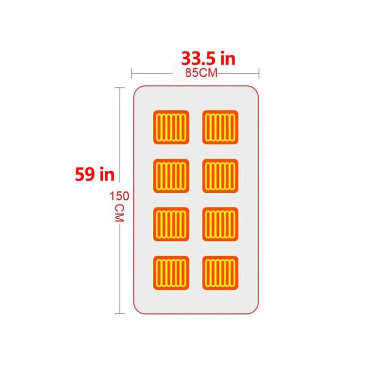 USB-heated fleece shawl with three settings