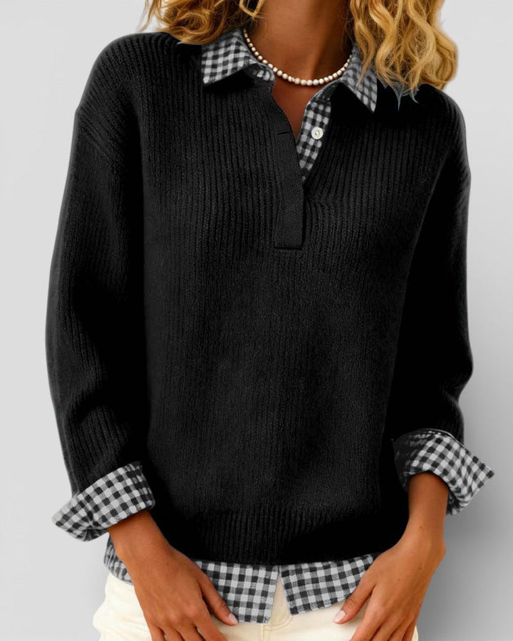 Smart Knitted V-Neck Jumper