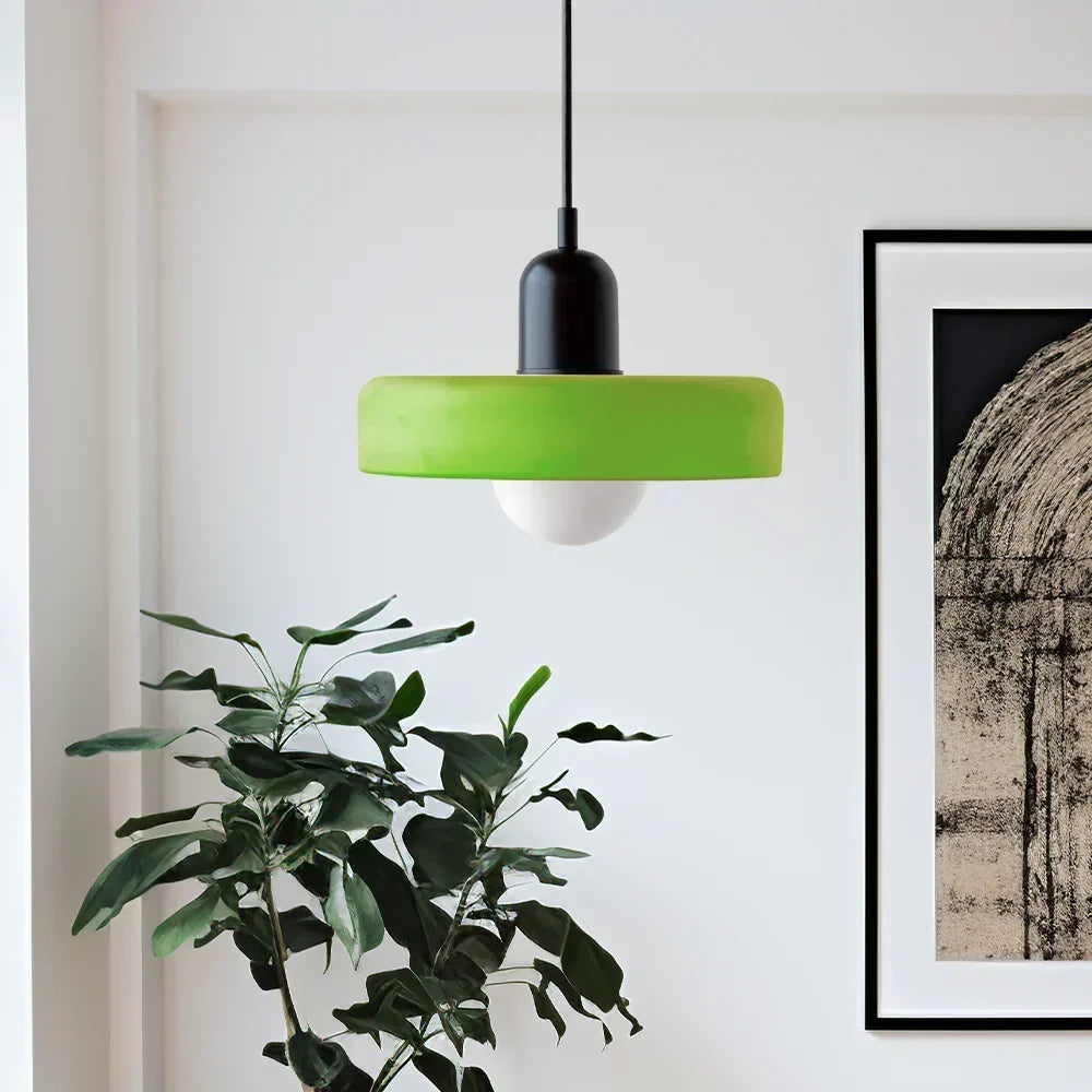 Bauhaus Stained Glass Pendant Lamp