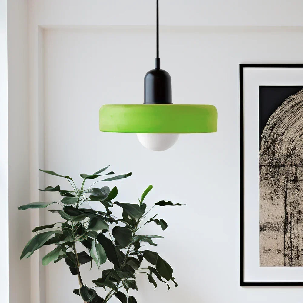 Bauhaus Stained Glass Pendant Light