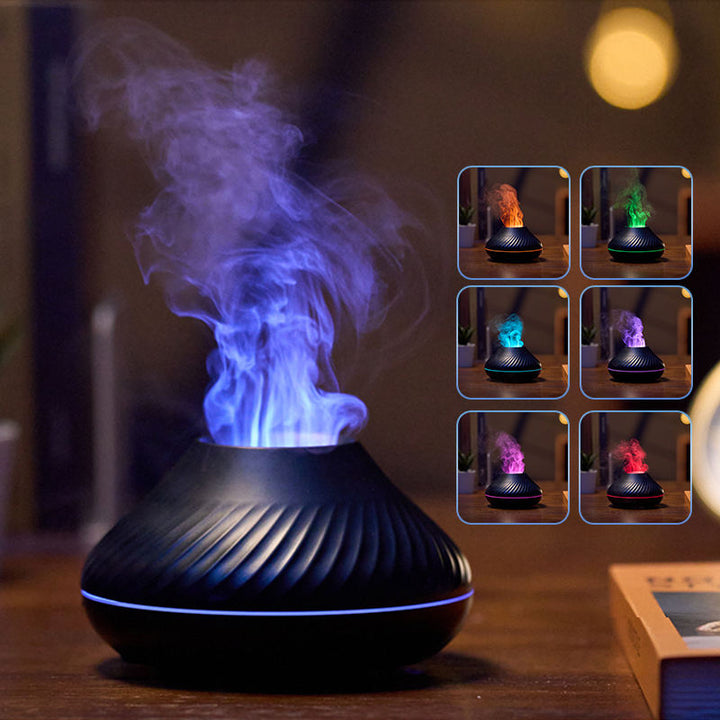 Flame diffuser with RGB light, 130 ml and 6 to 9 hours of operation