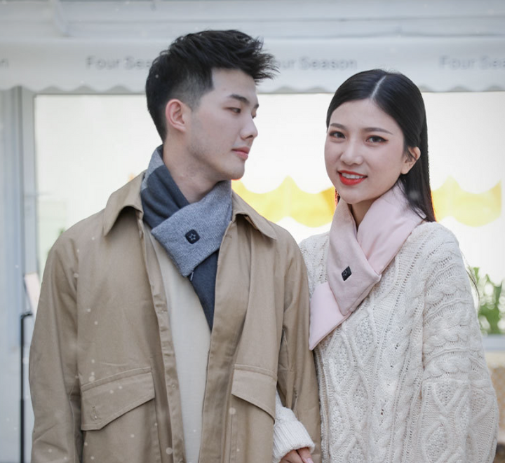 Heated cotton scarf with graphene heating