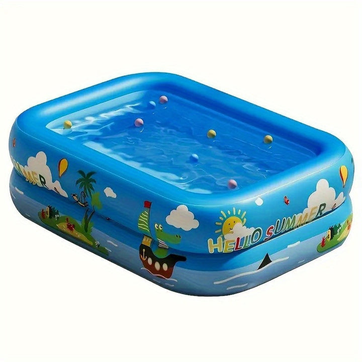 Ocean Splash Inflatable Paddling Pool for Kids – Thick PVC for Garden Fun