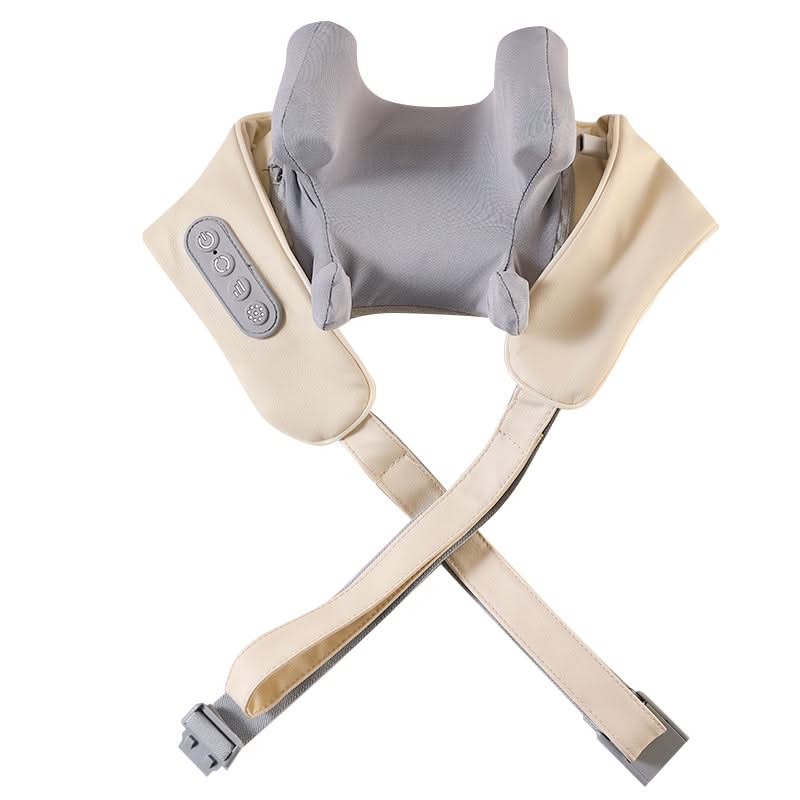 Cordless neck massager with heat, remote control and 6 heads