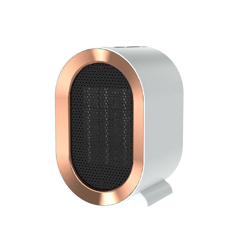 Ceramic desk heater with 2 settings, compact