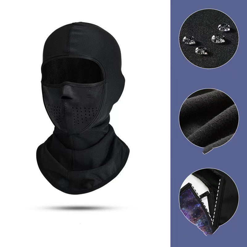 Ski mask for nose and mouth – warm, windproof, with drawstring