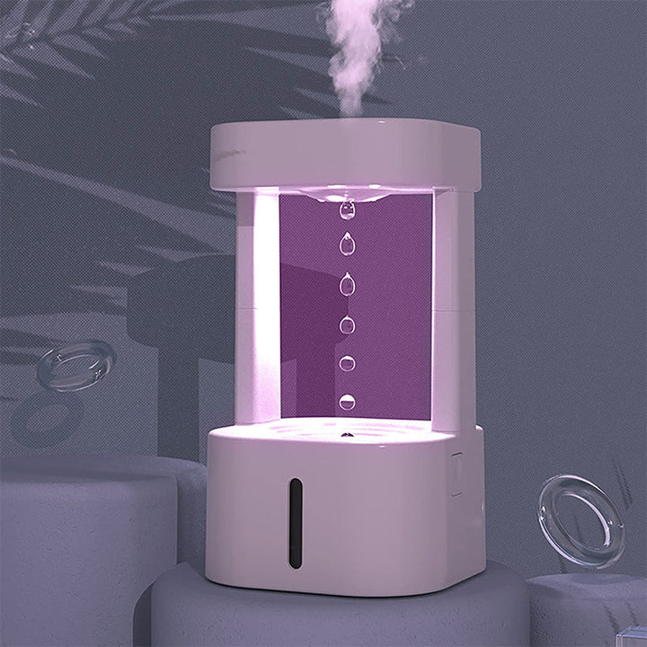 Anti-gravity humidifier with 580 ml tank and auto-stop