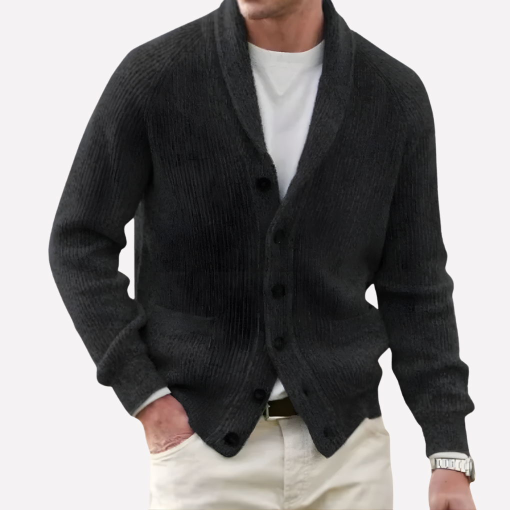 Men’s Shawl-Collar Cardigan