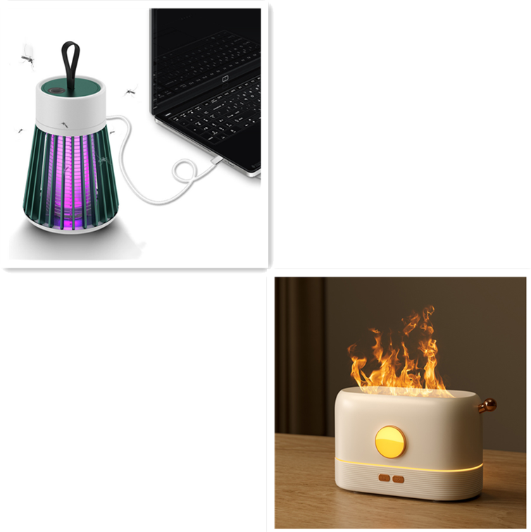 Compact USB flame diffuser with 200 ml water tank
