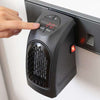 Ceramic plug-in heater with adjustable thermostat