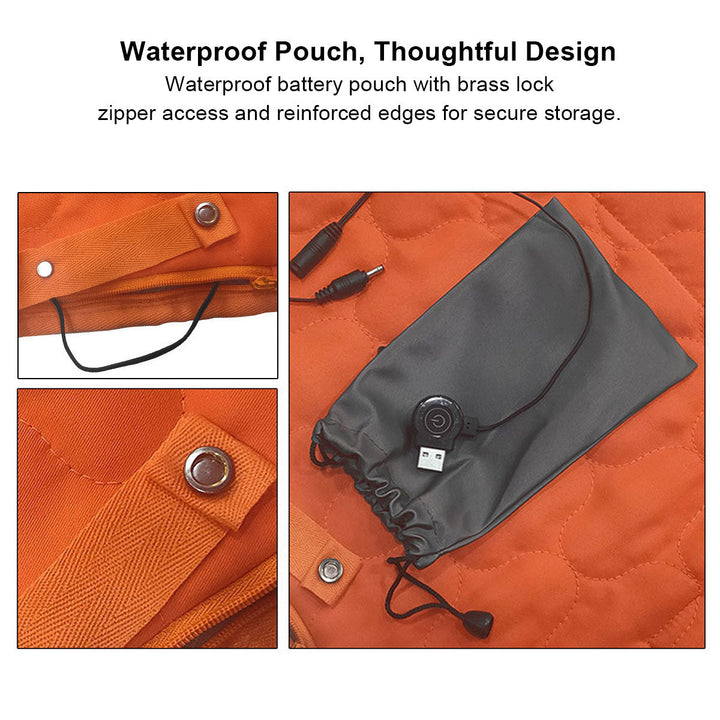 USB heating pad with 5 heating zones and fast warm-up