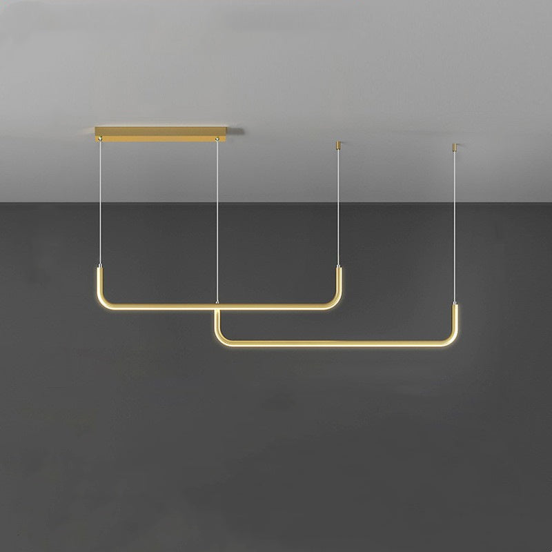 Arisha Modern LED Chandelier Gold/Black Metal Dining Room/Living Room