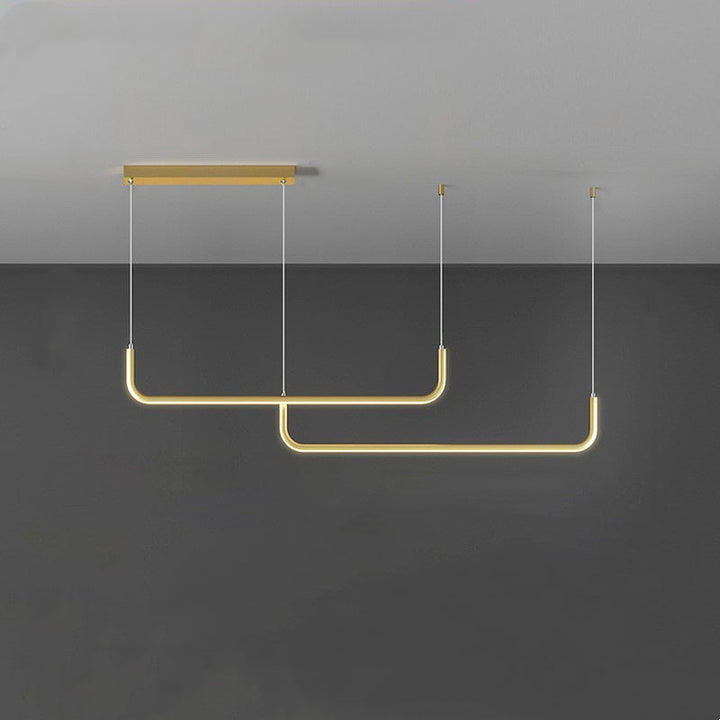 Arisha Modern LED Chandelier Gold/Black Metal Dining Room/Living Room
