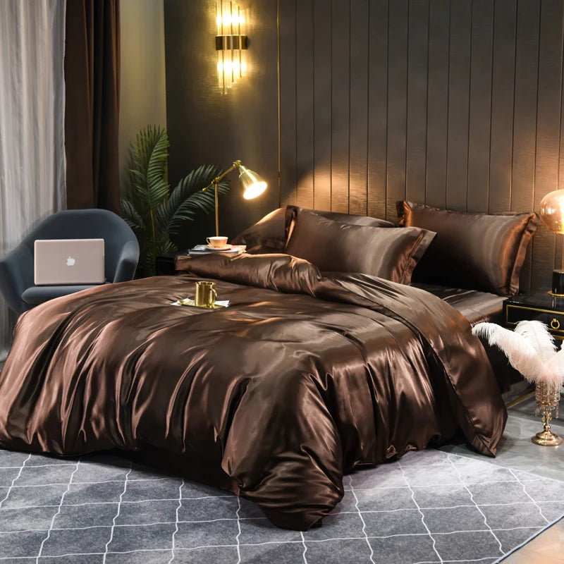 Silky Satin Bedding Set Indulge in Luxurious Comfort and Elegant Design