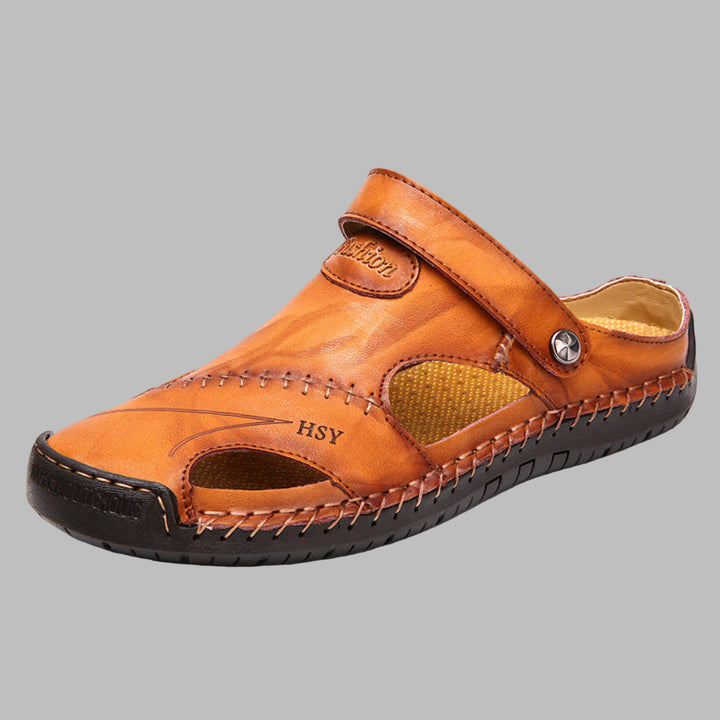 Men’s Comfort  Leather Sandals Comfort for Summer Adventures