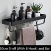 Black Space Aluminum Wall Shelf