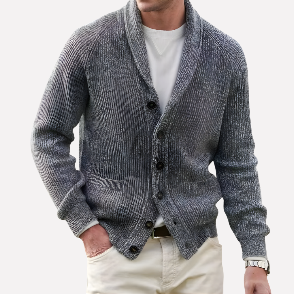 Men’s Shawl-Collar Cardigan