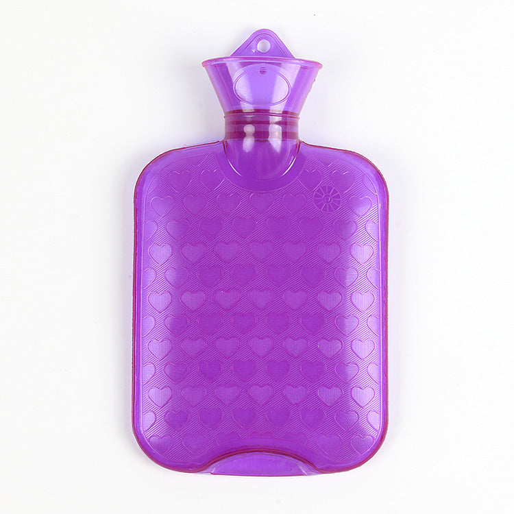 Transparent PVC hot water bottle, 1 or 2 litres
