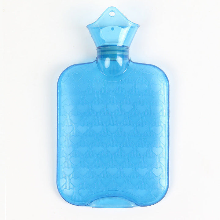 Transparent PVC hot water bottle, 1 or 2 litres