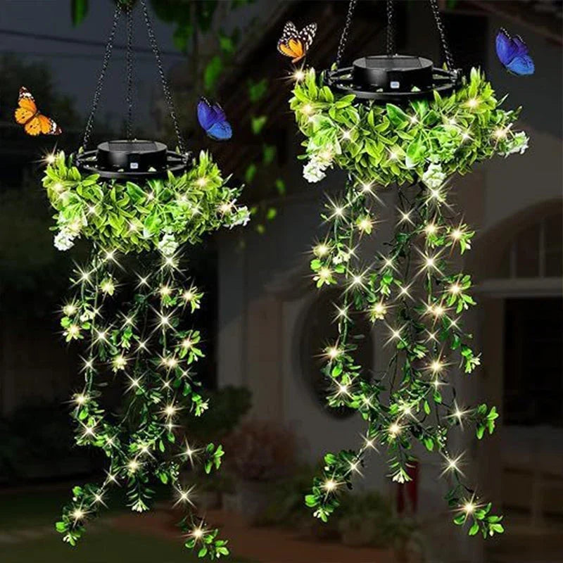 Solar ivy fairy lights for garden decoration