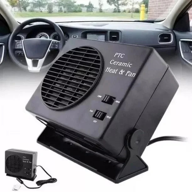 150W/300W ceramic car heater with thermostat and fan