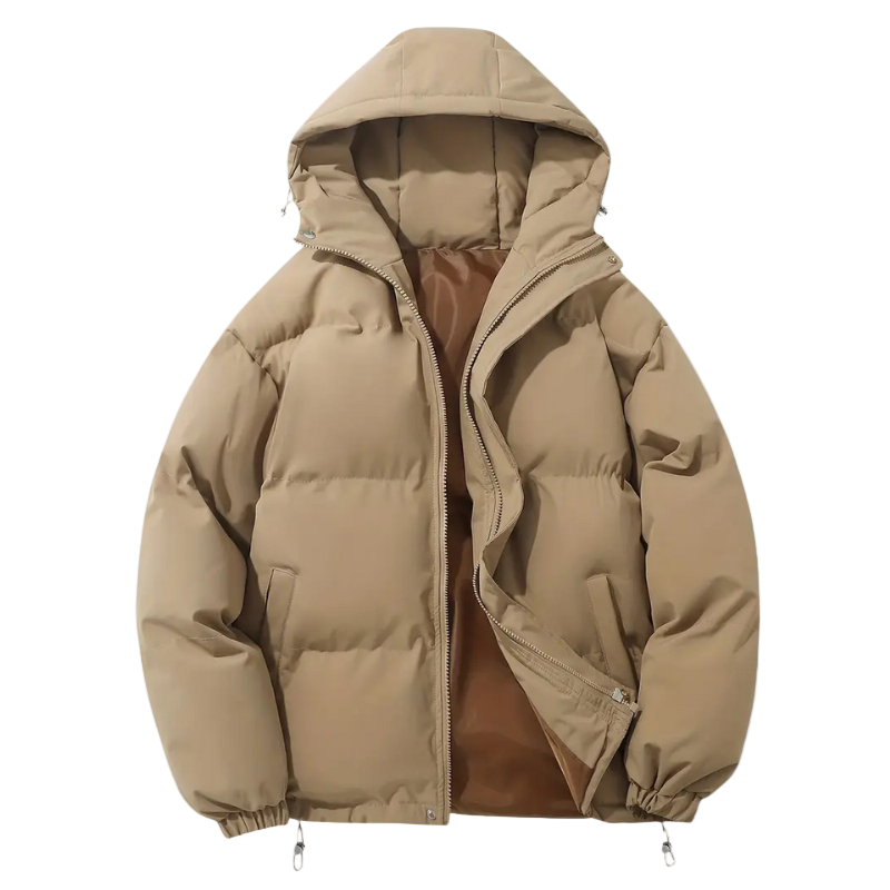 Men's Quilted Puffer Jacket with Hood – Elias