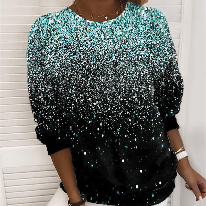Women's Christmas sweater with 3D print – Christmas tree or snowflake