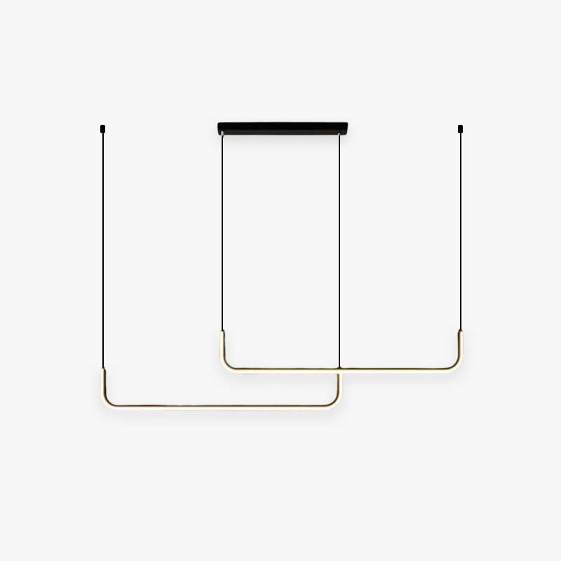 Arisha Modern LED Chandelier Gold/Black Metal Dining Room/Living Room