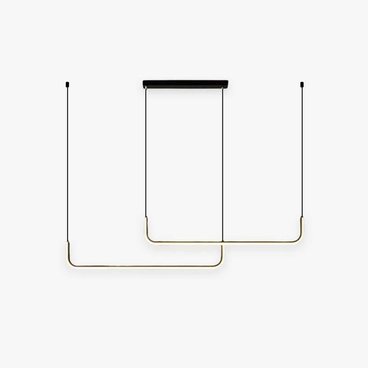 Arisha Modern LED Chandelier Gold/Black Metal Dining Room/Living Room