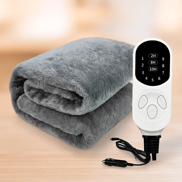 12 V electric car blanket with timer and nine settings