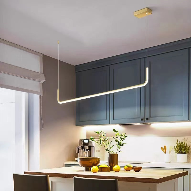 Arisha Modern LED Chandelier Gold/Black Metal Dining Room/Living Room