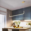 Arisha Modern LED Chandelier Gold/Black Metal Dining Room/Living Room