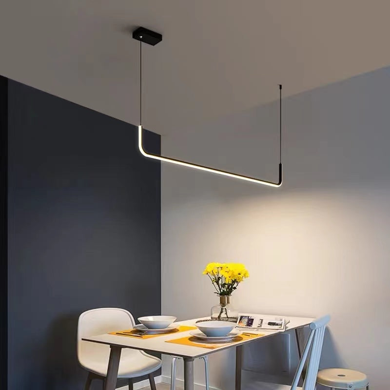 Arisha Modern LED Chandelier Gold/Black Metal Dining Room/Living Room