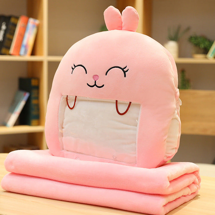 Cuddle cushion with hand warmer and little blanket, your phone stays visible