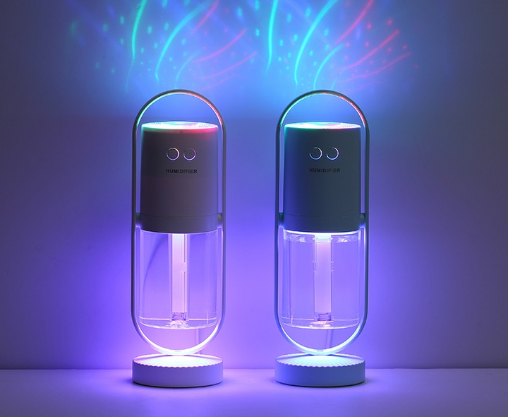 USB humidifier with projection light, quiet and suitable for the car