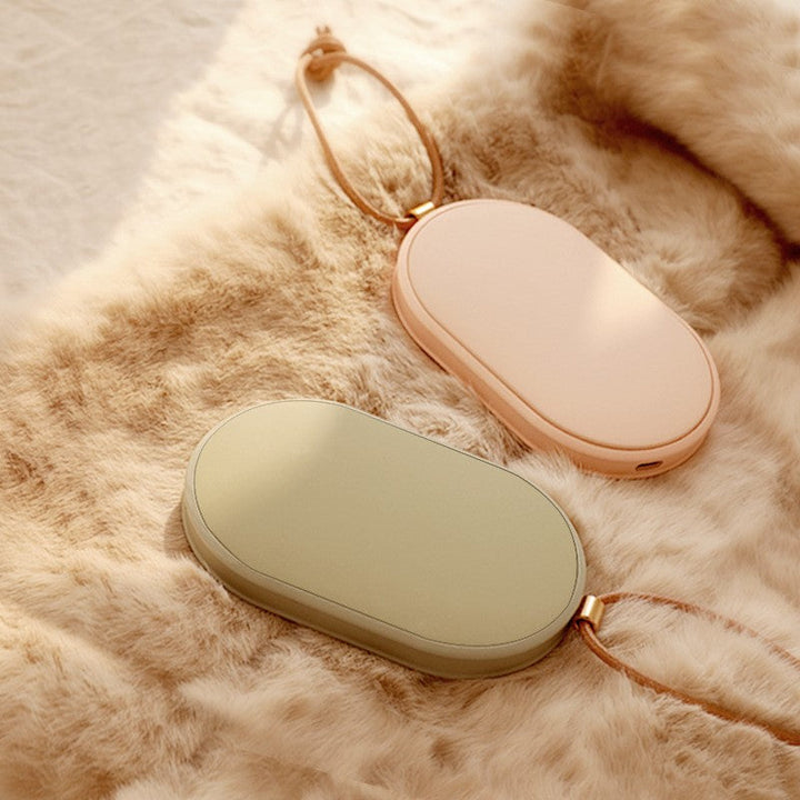 Hand warmer with 5000 mAh power bank, warm on both sides
