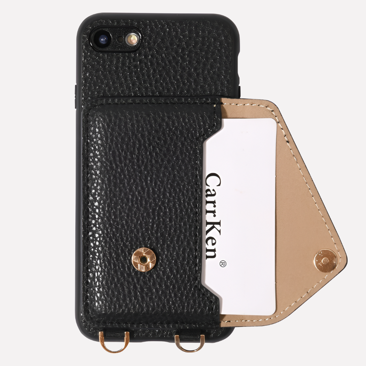 Leather Crossbody Phone Case – With Lanyard and Built-In Card Holder