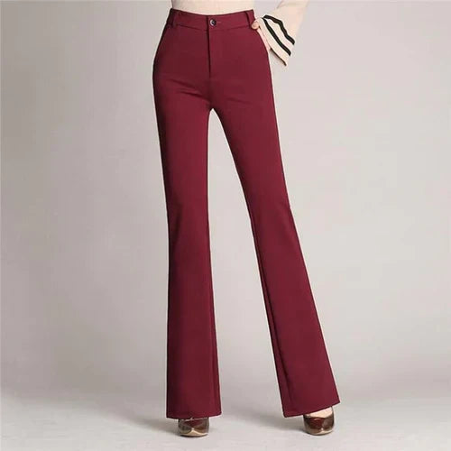 Slim Flared High-Waist Trousers – Mila