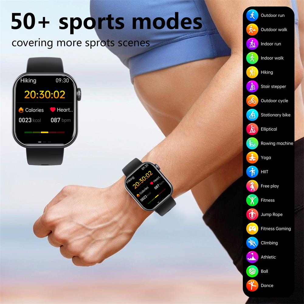 Waterproof Smartwatch with Blood Pressure, Blood Oxygen Saturation and Sleep Monitor