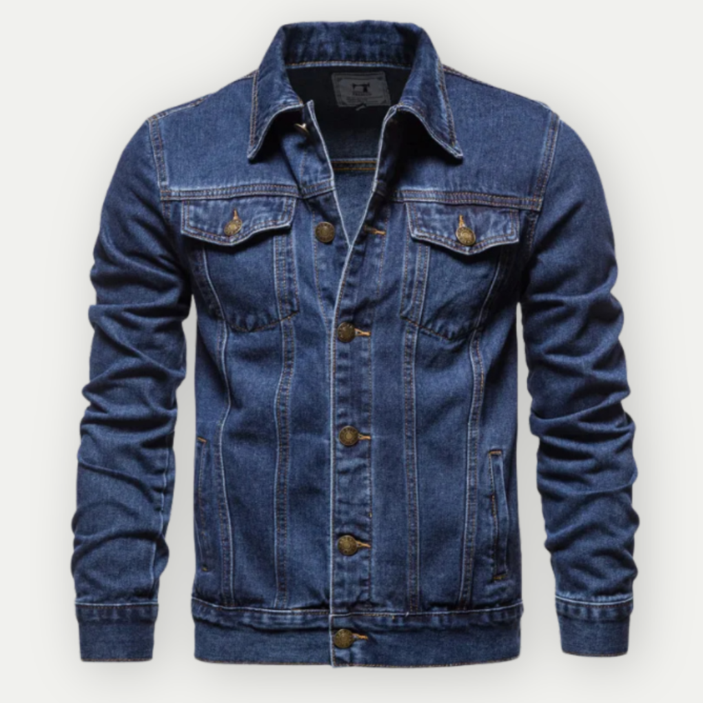 Men's Denim Trucker Jacket  Classic Style for Everyday Wear