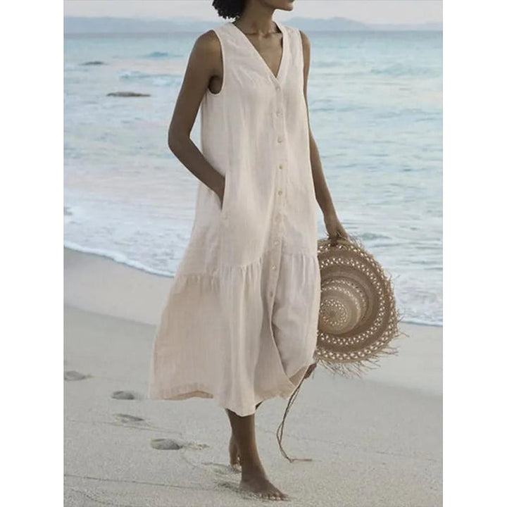 Women’s V-Neck Dress – Elegant Everyday Wear