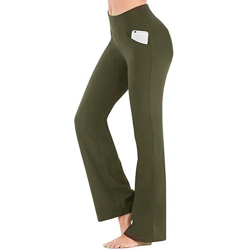 Women's High-Waisted Yoga Trousers – Selina