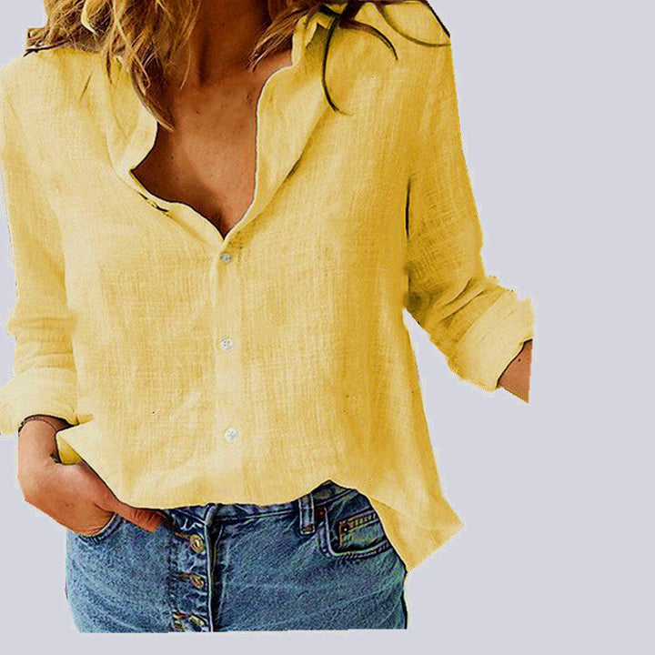 Linen Blend Women's Blouse