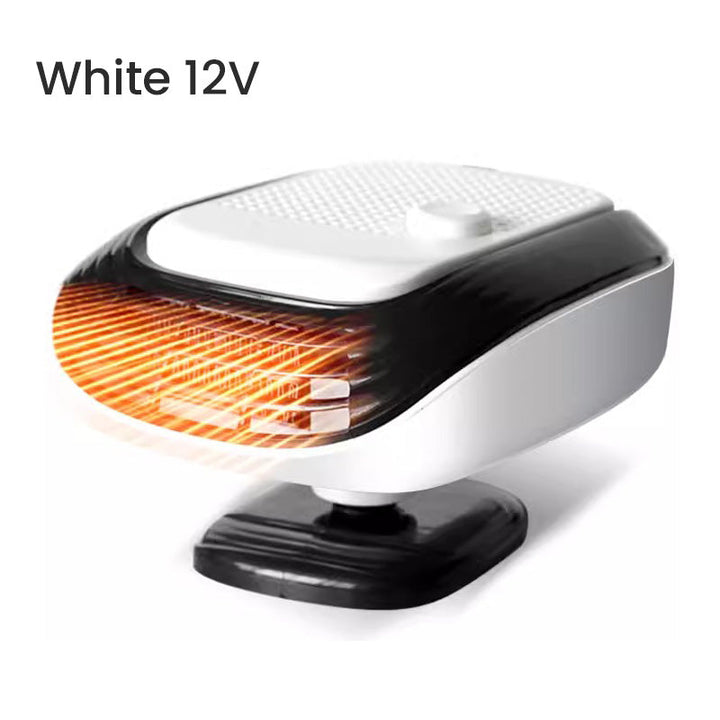 Compact car heater with 360° swivel and fast warmth