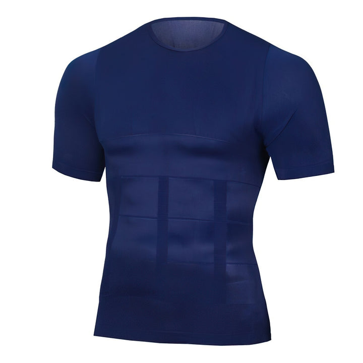 Men's compression fitness T-shirt – breathable, stretchy, body-shaping sports top