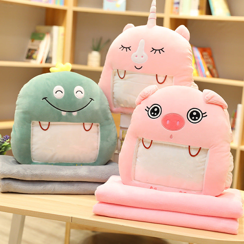 Cuddle cushion with hand warmer and little blanket, your phone stays visible