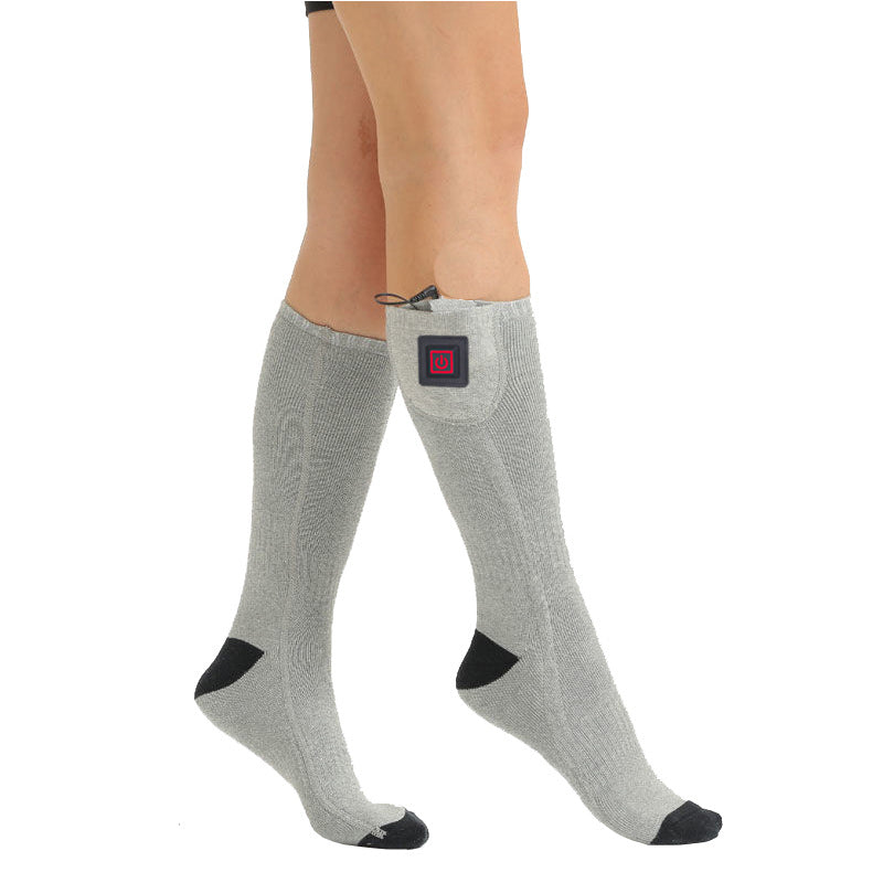 Heated cotton socks, battery, rechargeable or power bank powered