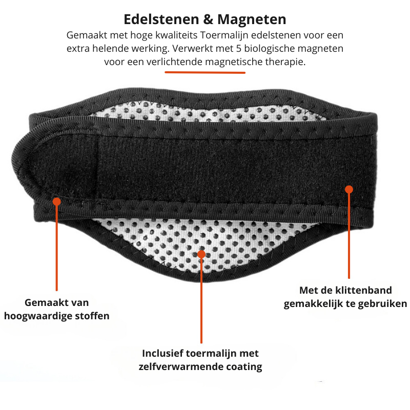 VitalTherm Neck Collar | With Tourmaline & Magnets | Self-Heating & Pain Relief