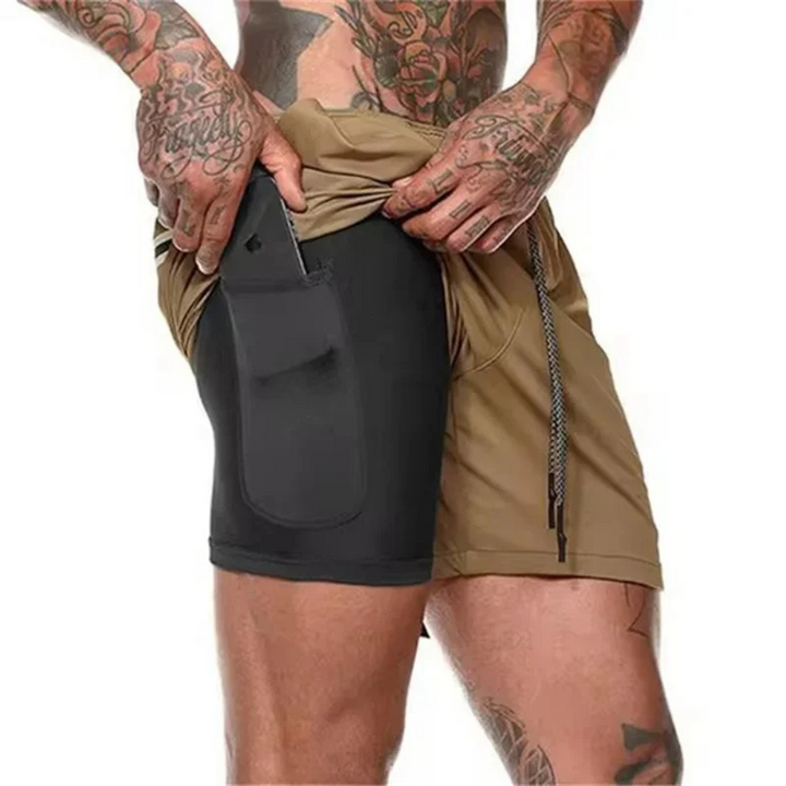 2-in-1 Men's Sport Shorts – Engineered for Performance and Comfort
