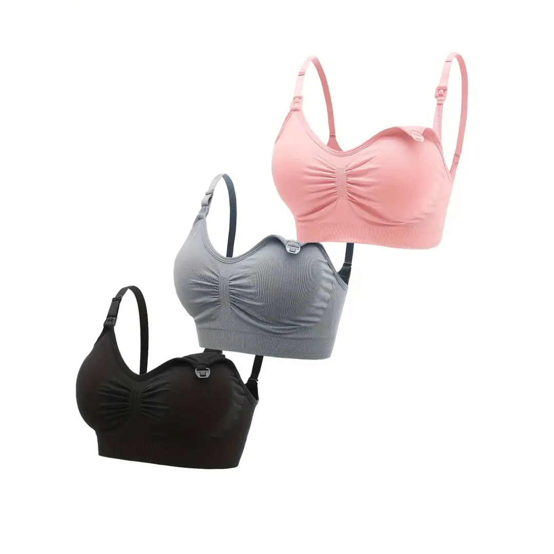 Comfortable Nursing Bras (Set of 3) – NurtureFit